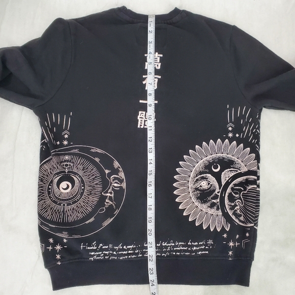 Blind Rooster Crewneck Sweatshirt Tokyo Astrology Celestial Blk Mens SZ S Unisex - Picture 8 of 14